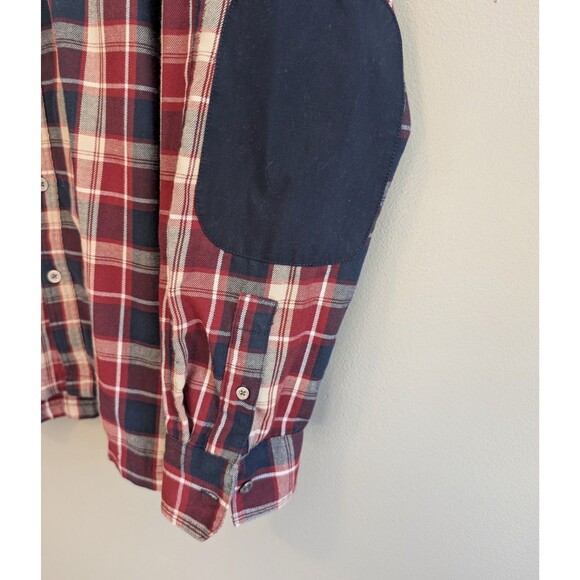 Wrangler Size Large ATG  Shirt Mens Red Plaid Top All Terrain Gear Regular LS - Picture 2 of 5